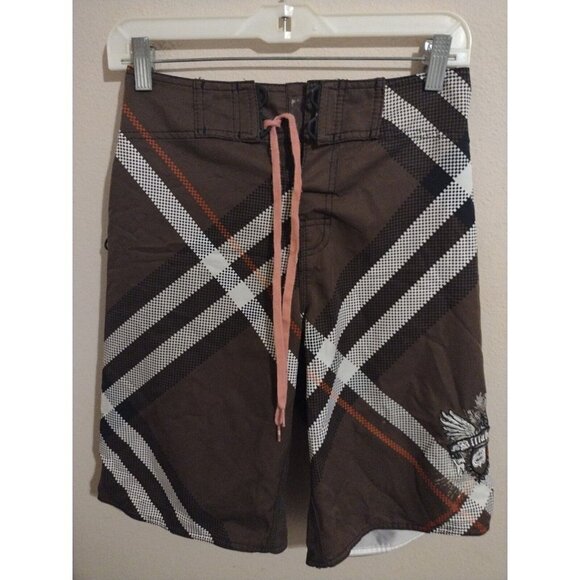 Billabong Parko Joel Parkinson Brown Signature Board Shorts Swim Trunks Mens 26 - Picture 1 of 10